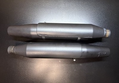 Genuine Harley Davidson Black Slip-On Exhaust Muffler With Shields 64900370A