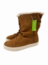 TAOS Women's Chestnut Brown Suede Cozy Chic Mid-Calf Boot NWOB US 7