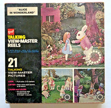 Alice in Wonderland GAF Talking View Master 3 Reel Set Vintage