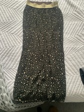 Animal Print Cheetah Leopard Maxi Skirt, Elasticated Waist