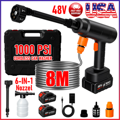 #ad Cordless Electric High Pressure Water Spray Car Gun 1000PSI Portable Washer Gun $38.79