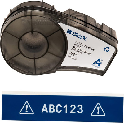 Authentic (M21-750-595-BL) All-Weather Vinyl Label for Indoor/Outdoor ID, Lab an