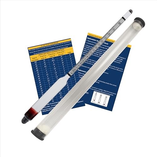 PROOF & TRALLE HYDROMETER ALCOHOL METER DISTILLING TEST SPIRIT SCALE 0-200%