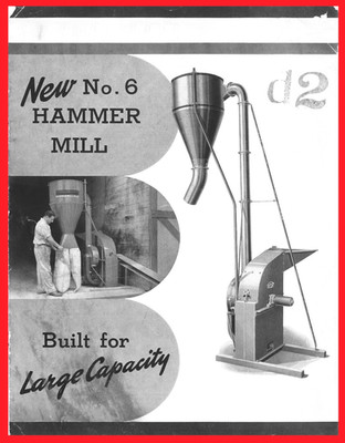 No. 6 Hammer Mill IH International Harvester McCormick Belt Drive Sales Brochure
