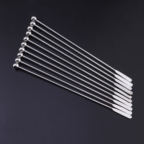 10 Pcs Stainless Steel Drink Stirrers Swizzle Sticks for Cocktail Drink - Afbeelding 3 van 17