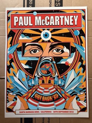 Paul McCartney Got Back 2025 CALIFORNIA Tour Poster - Authentic