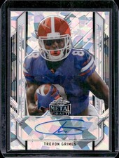 Trevon Grimes 2021 Leaf Metal Draft Portraits Crystal Auto /50 Rc