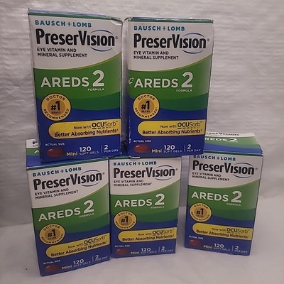 5x PreserVision AREDS 2 Soft Mini Gels 570 Total Exp: 2026 **FREE Shipping