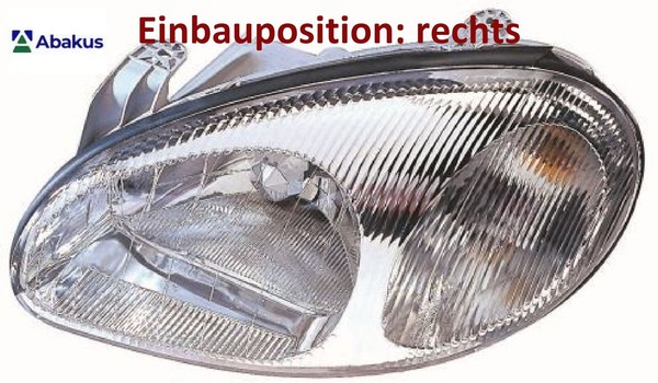 Abakus 222-1104R-LDEMN Hauptscheinwerfer Rechts Scheinwerfer FüR Daewoo-image