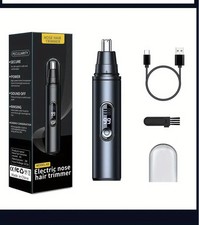 Ear and Nose Hair Trimmer with LED Display USB Rechargeable Water Resistant