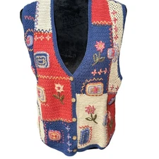 Portraits by Northern Isles Hand Knit cardigan XL cottagecore grandmacore unique