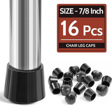 Chair Leg Caps, Non-Slip Rubber Leg Tips 7/8'' Inner Diameter Chair Leg Floor P