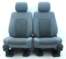 Funda De Asiento Inferior Del Conductor Para Ford F250-F550 (2011-2016) - Tela Gris Acero, Compatible Con Asientos Calefactados Y Eléctricos