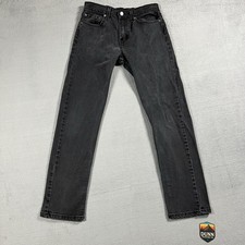 Levis Jeans Mens 29x30 Black 502 Regular Tapered Mid Rise Stretch Modern