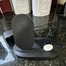 Belkin Black Wireless Charging Dock for iPhone and Apple Watch Qi Desktop