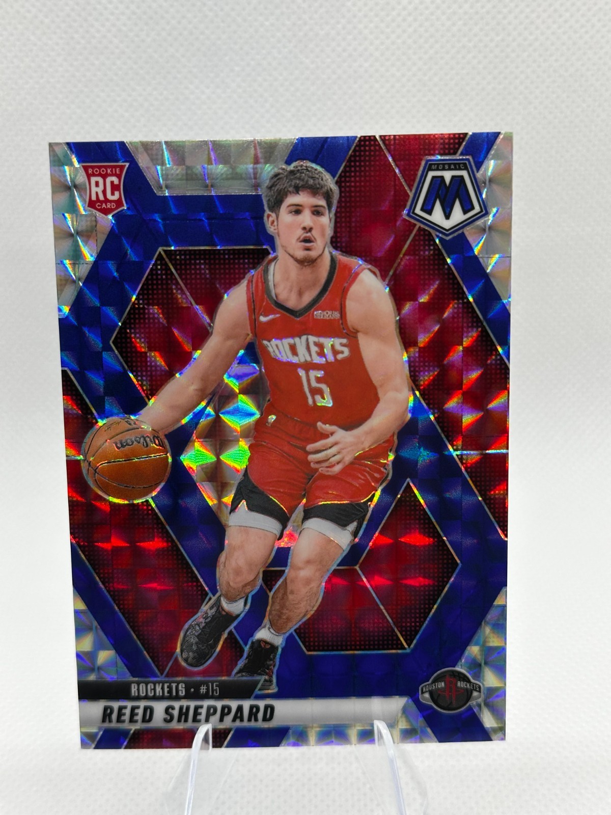 2024-25 Panini Mosaic- Reed Sheppard Choice Blue /45 RC- #249