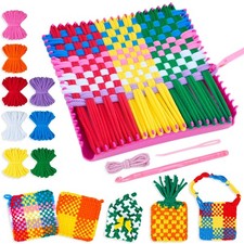 Weaving Loom Kit Toys for Kids and Adults, Potholder Loops Crafts for Girls A...