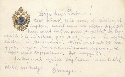 B585 Austro-Hungarian Empire embossed double-headed eagle patriotic emblem 1916