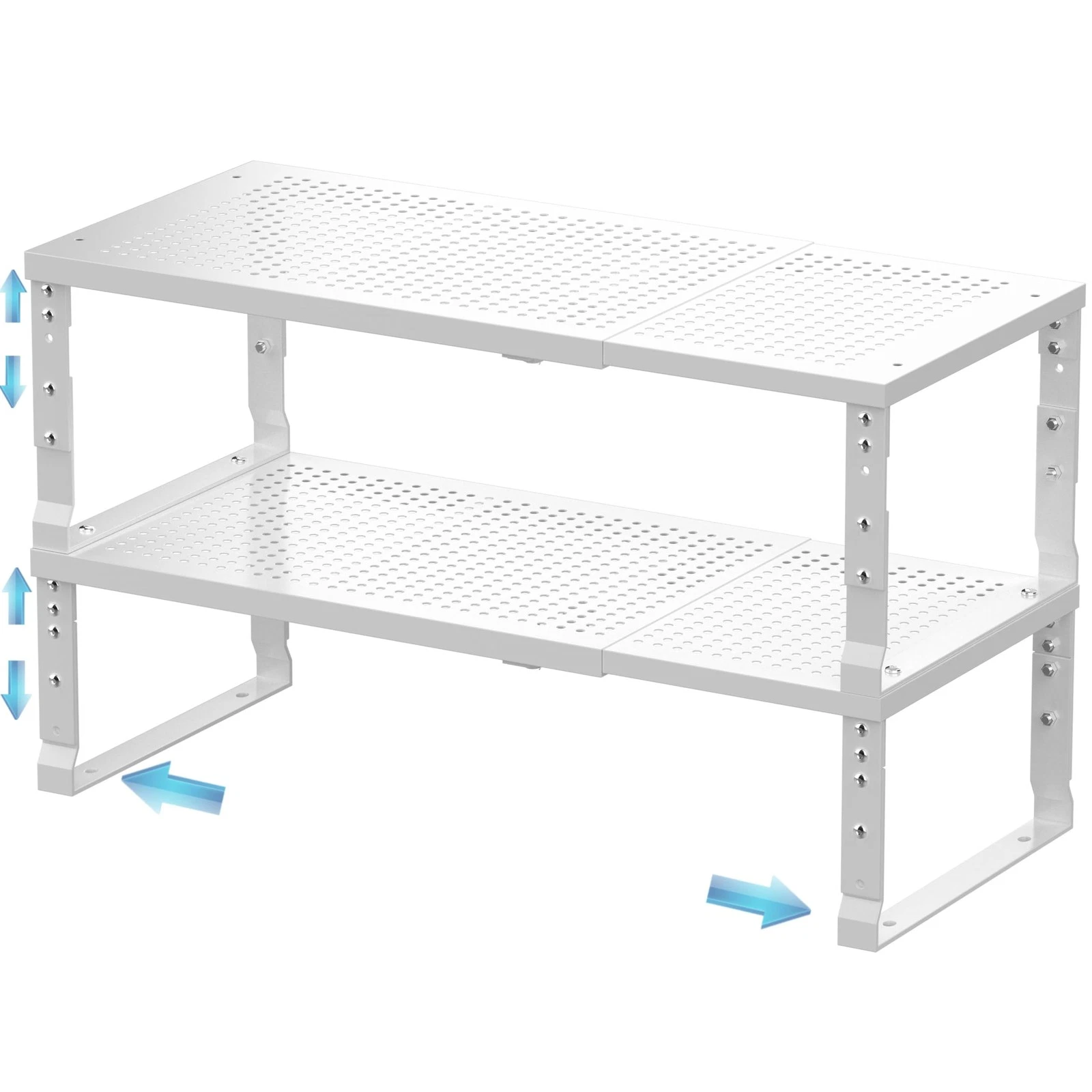 Expandable Spice Rack & Kitchen Cabinet Organizer - Stackable, Adjustable She...