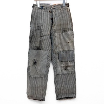 Used Le Mont St Michel Patchwork Cotton Pants Bottoms Mens Size M Very Rare