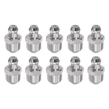 10Pcs 304 Stainless Steel Straight Hydraulic Grease Fitting 1/8-27inch Thread