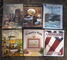 6 BK Decorative Painting Americana Saltbox Maple Sugar Lighthouses Thrift Shop