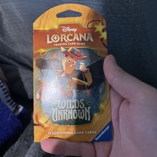 Disney Lorcana Wilds Unknown Sleeved Booster Pack Woody Artwork - NEW SEALED
