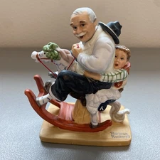 VTG "Gramps At The Reins" From 12 Norman Rockwell Porcelain Figures-Danbury Mint