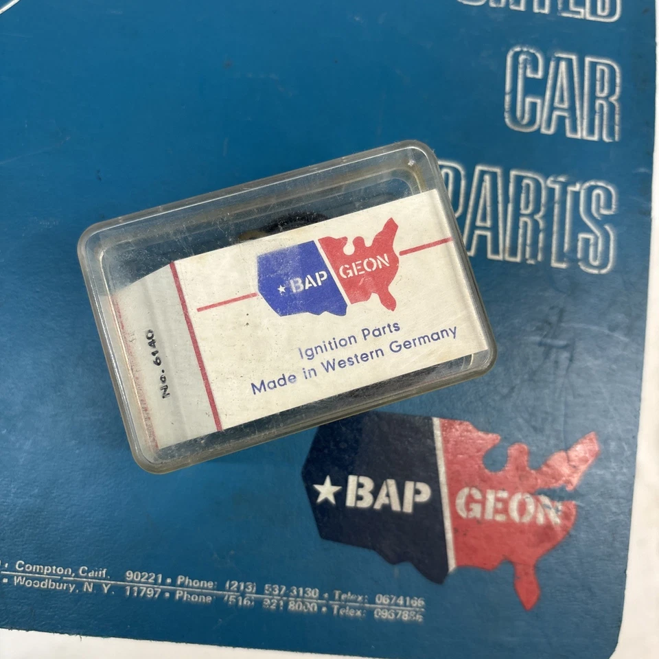 Condensador de encendido Opel GT Kadette & Manta 1972-73 NOS Bap/Geon Made con Alemania Foto 2 de 4