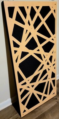 Sound Absorber/Diffuser Acoustic Wall Panel BLONDE FINISH VENEER/BLACK
