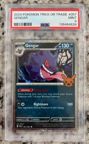 2024 POKEMON TCG TRICK OR TRADE #057 GENGAR PSA 9 Mint Graded 🔥🔥