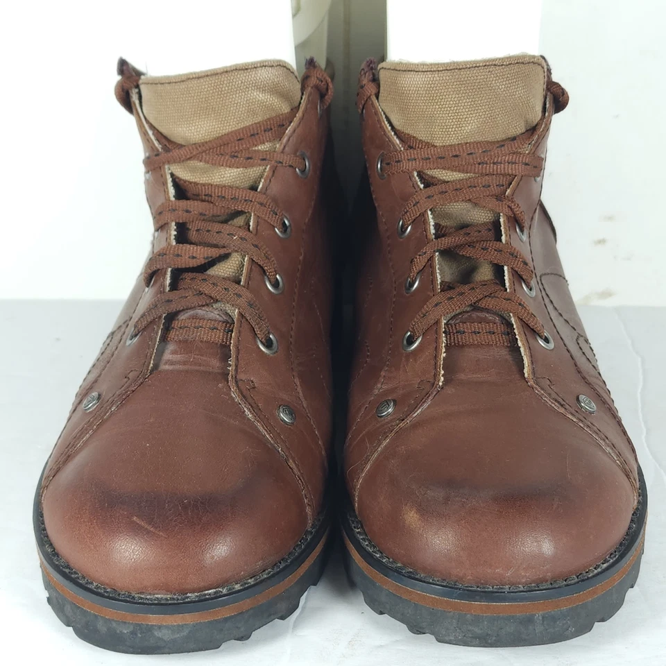 Botas al tobillo gruesas con cordones de cuero cejas London Underground para mujer de colección US10 Foto 4 de 4