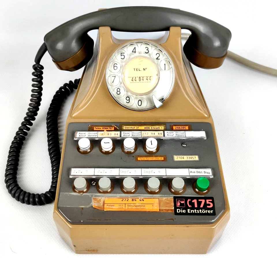 Autophon Diensttelefon Schweiz 60er 70er Wählscheibentelefon Tfg 3-36.1050 (2) - Bild 1 von 4