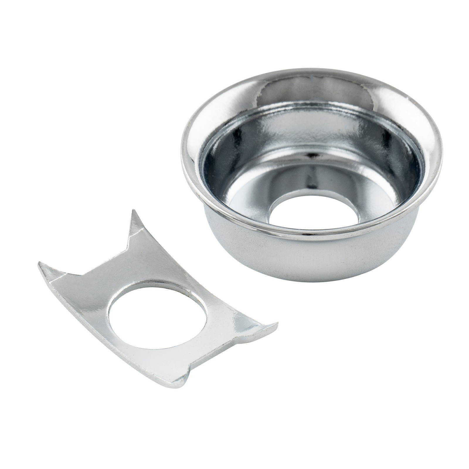 Musiclily Pro Chrome Traditional Cup Guitar Jack Plate For Fender Telecaster TL