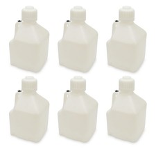 Scribner Utility Jug 3 gal 9.5 x 9.5 x 16 in Tall Set of 6 Gasket Seal Cap White