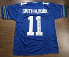 Jaxon Smith-Njigba Signed Blue Jersey Beckett Auto Seattle Seahawks Football
