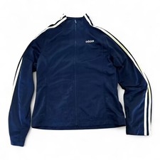 Vintage Adidas Black Jacket Original 3 Stripes Gold Size M