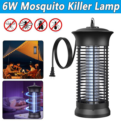 Electric Fly Gnat Killer Lamp 110V Mosquito Bug Zapper 6W Pests Fly Insect Trap