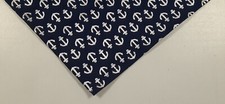 Buster Brown, Dog Bandana/Scarf,Tie/Slide on, Navy, Nautical, Anchors, xS,S,M,L