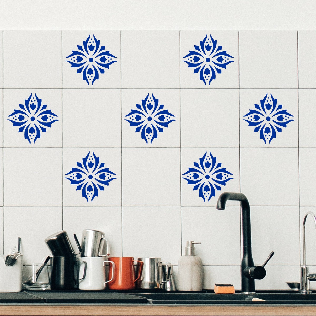 20 Pezzi Piastrelle Adesive 15x15cm - Decorazione Cucina E Bagno Impermeabile, Stile Retr&ograve;, Facili Da Applicare