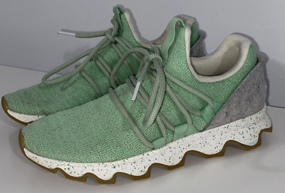 Sorel Kinetic Impact Mint Green Gray Lace Up Women s Sneakers - Size 7.5