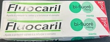 Fluocaril Bi-Fluorinated  BI-FLUORE DUPLO Mint Toothpaste 2 x 75ml Free Ship