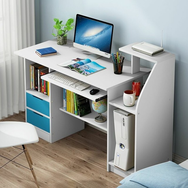 Home Office Desk Contemporary Bureau Modern Side Cabinet Reversible Doors Back For Sale Ebay