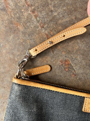 Vintage Burberry Blue Label Made In Japan Denim Purse Cross