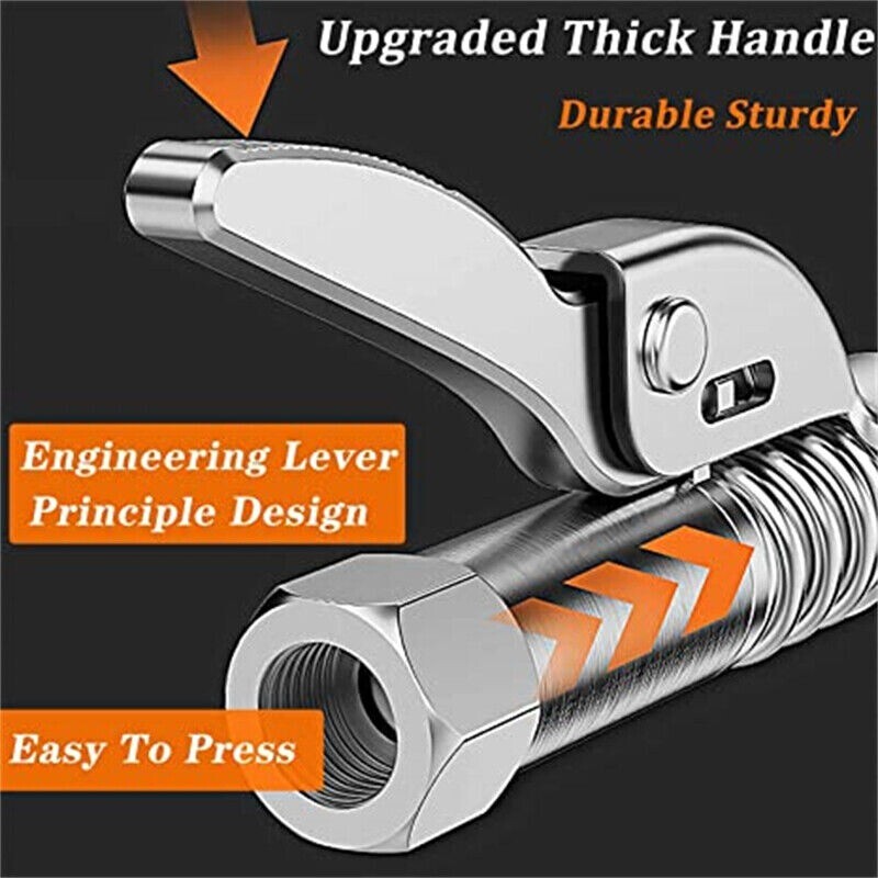Grease Gun Coupler Fitting For Grease Nipples, Heavy Duty 4 Steel Jaws, 1/8" NPT - Foto 2
