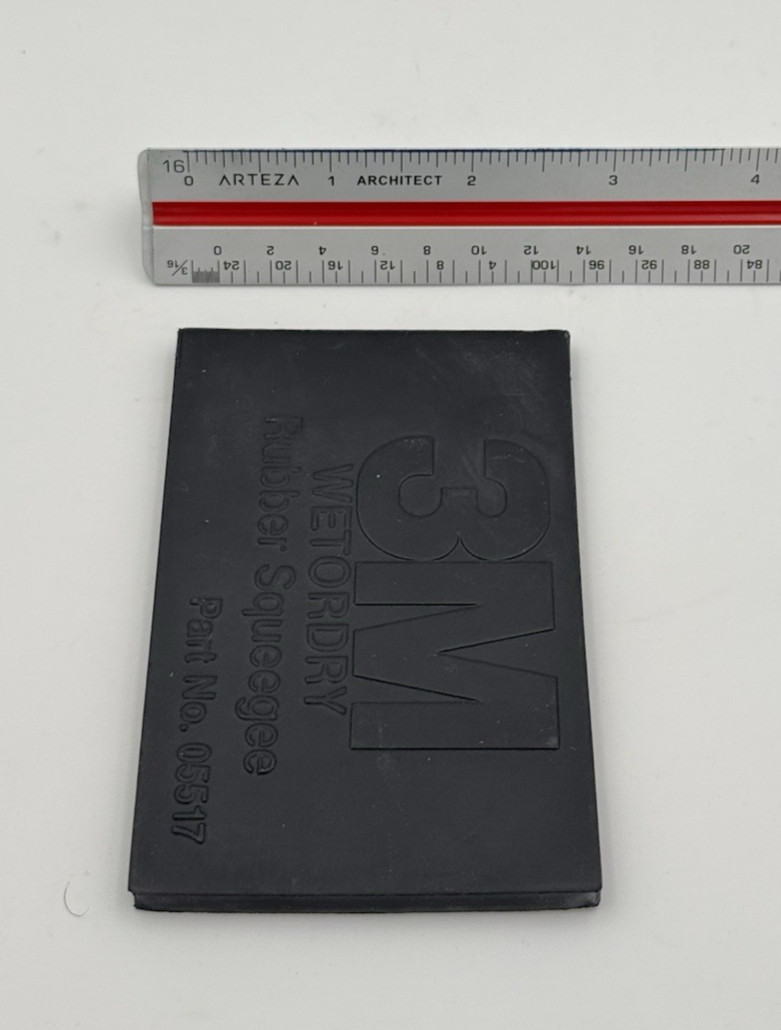 2-PACK NEW 3M  4.25" x 2.75" Wetordry™ Rubber Squeegee [05517] (2 pcs)