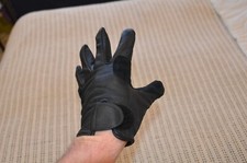 Military Black Leather Light Duty Utility Mens and Womens Gloves Size M