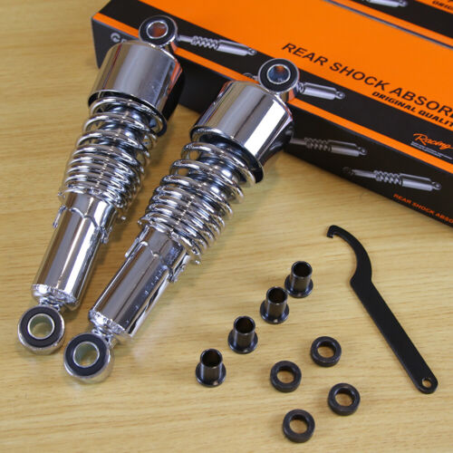 Chrome 10.5" Slammer Shock Absorber for 1991-2017 Harley Sportster 883 1200 Dyna - Picture 2 of 12