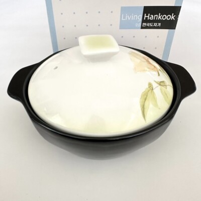 NEW Hankook Korean Clay Pot Ttukbaegi Ceramic Clay Cooking Pot Stone Bowl NIB