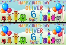 Personalised Numberblocks Birthday Banner x2 Large Party Decoration Number block